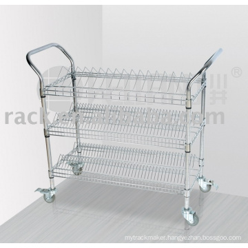 Movable Chrome Factory SMT Anti-Static Utility Trolley Cart (CJ-A1194)